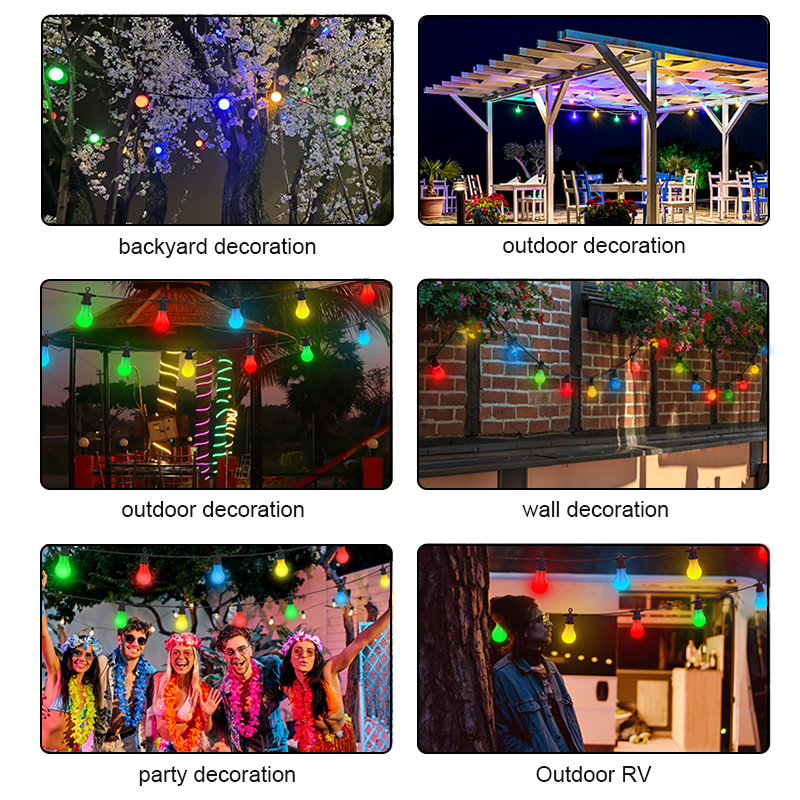  HCP086  G60四色户外灯串